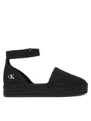 Espadryle damskie - Calvin Klein Jeans Espadryle Flatform Espadrille Sling Mg YW0YW01735 Czarny - miniaturka - grafika 1