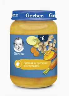 Nestle Gerber OBIADEK Kurczak w potrawce z jarzynkami, po 6 miesiącu - Dania dla dzieci - miniaturka - grafika 1