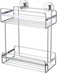 Sepio Półka łazienkowa wisząca srebrna metalowa druciana wytrzymała duża loft - Półki łazienkowe - miniaturka - grafika 1