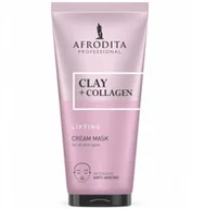 Maseczki do twarzy - Afrodita Maska kremowa do twarzy ultranawilżająca Clay + Collagen 200ml - miniaturka - grafika 1
