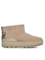 Śniegowce damskie - Tommy Hilfiger Śniegowce Metallic Suede Snowboot FW0FW07850 Beżowy - miniaturka - grafika 1