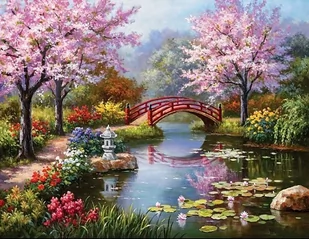Haft Diamentowy Wiosenny Relaks 45x55 cm - Dekoratorstwo - miniaturka - grafika 1