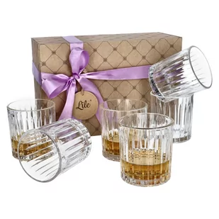 Szklanki do whisky drinków (6 szt.) 310 ml Lile Gerbera LI-020G - Szklanki - miniaturka - grafika 1