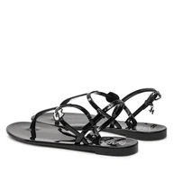 Sandały damskie - Sandały KARL LAGERFELD KL80002N Black Rubber V00 - miniaturka - grafika 1