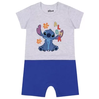 Rampersy - STITCH Disney Rampers niemowlęcy szaro- niebieski, bawełniany 12 m 80 cm - grafika 1