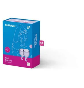 Satisfyer Zestaw kubeczków menstruacyjnych Satisfyer Feel Secure Menstrual Cup Set Lila - Kubeczki menstruacyjne - miniaturka - grafika 5
