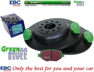 Tarcze hamulcowe - Tylne klocki GreenStuff + tarcze hamulcowe 330mm EBC seria Premium Lincoln MKS 2009-2012 - miniaturka - grafika 1
