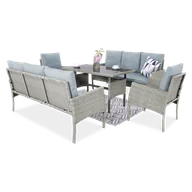 Meble ogrodowe - Zestaw Ogrodowy Technorattan Cortina Family Dolphin Grey - miniaturka - grafika 1