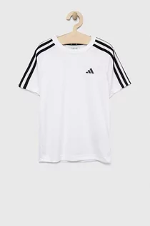 Koszulki dla chłopców - adidas t-shirt dziecięcy U TR-ES 3S kolor biały z aplikacją - grafika 1
