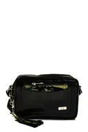 Torebki damskie - Skórzana czarna prostokątna listonoszka - miniaturka - grafika 1