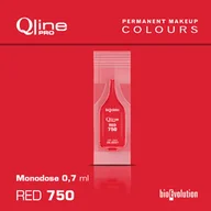 Pozostałe akcesoria kosmetyczne - Jednorazowy pigment do makijażu permanentnego ust Bioevolution Red 750 Qline Pro 0,7ml monodose - miniaturka - grafika 1