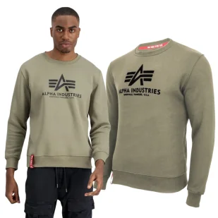 Bluza Alpha Industries Basic 178302 11 - Oliwkowa - Odzież taktyczna i umundurowanie - miniaturka - grafika 1