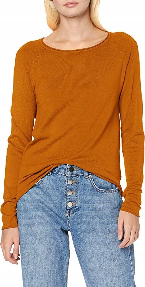 VERO MODA SWETER BRĄZOWY Z DŁUGIM RĘKAWEM L 1SXR