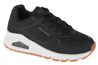 Buty dla dziewczynek - Skechers Uno Stand On Air 310024L-BLK dziewczęce sneakersy czarne - miniaturka - grafika 1