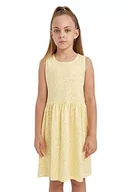 Sukienki - DeFacto Dziewczęca sukienka na co dzień, żółty, 7-8 Lata - miniaturka - grafika 1