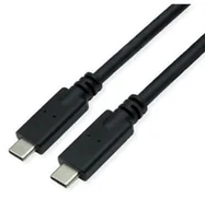 Kable USB - Kabel ROLINE zgodny z USB 3.2 Gen2, PD Power Delivery 20V5A, z Emark, C-C, M/M, czarny, 5 m - miniaturka - grafika 1