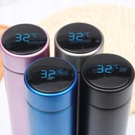 Kubki termiczne - Kubek Termiczny Termos Ze Stali Nierdzewnej Z Wyświetlaczem Led - miniaturka - grafika 1