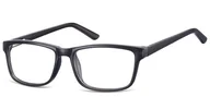 Okulary korekcyjne, oprawki, szkła - Okulary Zerówki klasyczne oprawki Sunoptic CP155 czarne - miniaturka - grafika 1