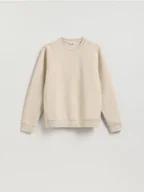 Bluzy męskie - Reserved - Bluza regular z bawełną - kremowy - miniaturka - grafika 1