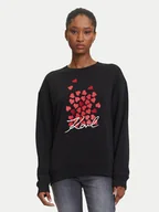 Bluzy damskie - KARL LAGERFELD Bluza A3W20006 Czarny Regular Fit - miniaturka - grafika 1