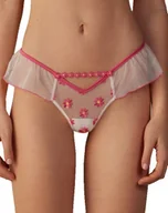 Majtki damskie - INTIMISSIMI brazyliany stringi majtki damskie różowe kwiatki DAISIES S/36 - miniaturka - grafika 1