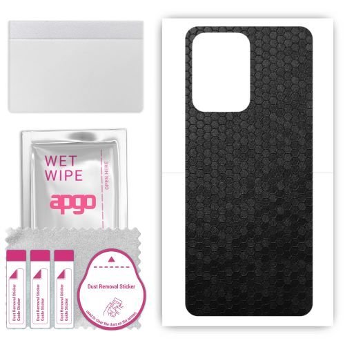 folia naklejka skórka strukturalna na TYŁ do Vivo Y11 2023 - Plaster Miodu Czarny - apgo SKINS