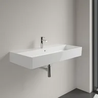 Umywalki - Villeroy & Boch Memento 2.0 Umywalka wisząca 100x47 cm z otworem na baterię z przelewem z powłoką CeramicPlus weiss alpin 4A22A5R1 - miniaturka - grafika 1