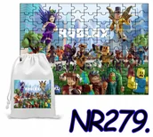 Puzzle - PUZZLE 192 EL. UKŁADANKA DLA DZIECI ROBLOX LUDZIKI GRY+WORECZEK Z NADRUKIEM - miniaturka - grafika 1