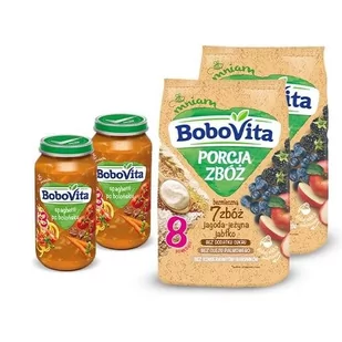 Zestaw Bobovita 2X Spaghetti + 2Xkaszka Bezmleczna - Dania dla dzieci - miniaturka - grafika 1
