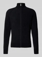 Swetry męskie - Kurtka z dzianiny ze stójką - miniaturka - grafika 1