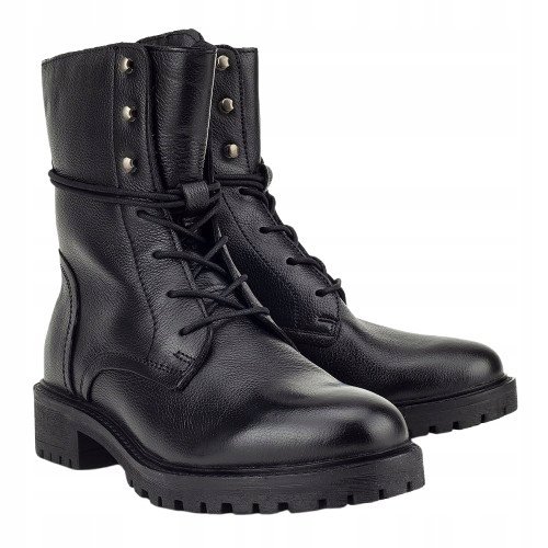 GEOX DAMSKIE SKÓRZANE BOTKI SZNUROWANE ZA KOSTKĘ KLASYCZNE 38 I1D