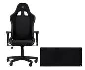 Fotele gamingowe - SMX Fotel gamingowy Deriba + Speed Mouse Mat XL Black - miniaturka - grafika 1