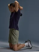 Spodenki męskie - 4F Spodenki treningowe szybkoschnące męskie - oliwkowe/khaki L - miniaturka - grafika 1