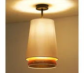 Lampy sufitowe - Duolla - Żyrandol natynkowy BELL SHINY 1xE27/15W/230V śr. 25 cm biały/miedziany - miniaturka - grafika 1