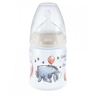 Butelki dla niemowląt - NUK Butelka FC+ z PP 150ml seria DISNEY KUBUŚ PUCHATEK ze wskaźnikiem temperatury (0-6mc-a, smoczek SILIKON do mleka) szara - OSIOŁEK 743932D - miniaturka - grafika 1