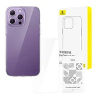 Etui i futerały do telefonów - Przeźroczyste etui Baseus iPhone 14 Pro + szkło hartowane - miniaturka - grafika 1