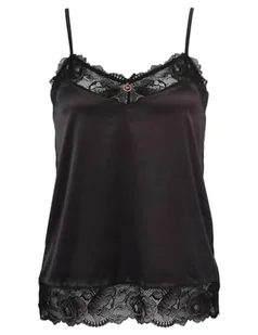 Emporio Armani Damski tank top Eternal Lace T-Shirt, czarny, M - Koszulki i topy damskie - miniaturka - grafika 1