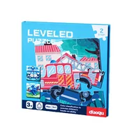 Klocki - Puzzle magnetyczne - Poziom 2 - Straż, Policja, Samolot - miniaturka - grafika 1