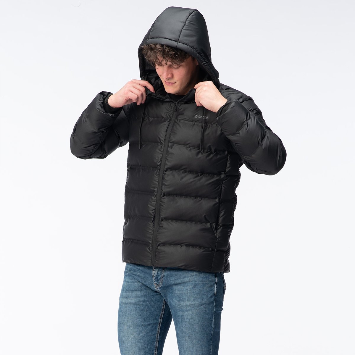 Męska kurtka zimowa pikowana diorro czarna l