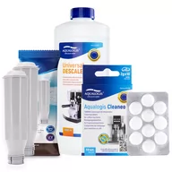 Akcesoria i części do ekspresów do kawy - Zestaw Krups - Filtr AL-TES46 2szt, Uniwersalny Odkamieniacz Aqualogis 1L, Tabletki Czyszczące Aqualogis Cleaneo 10 szt. - miniaturka - grafika 1