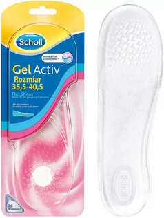 Akcesoria obuwnicze - Scholl Gel Activ Flat Shoes wkładki żelowe damskie do obuwia płaskiego roz. 35-40.5 - grafika 1