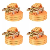 Łańcuchy i liny stalowe - vidaXL Pasy transportowe z zapadkami, 4 szt, 2 T, 6m x 38mm vidaXL - miniaturka - grafika 1