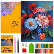 Zabawki kreatywne - Haft Diamentowy z Ramką Papuga 30x40 cm Zestaw Diamond Painting Mozaika 5D - miniaturka - grafika 1