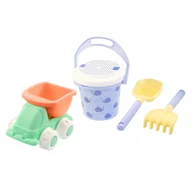 Zabawki do piasku - Mochtoys Zestaw Letni Z Wywrotką Zabawki Do Piasku Piaskownicy Ciężarówka Wiaderko Grabki Łopatka - miniaturka - grafika 1