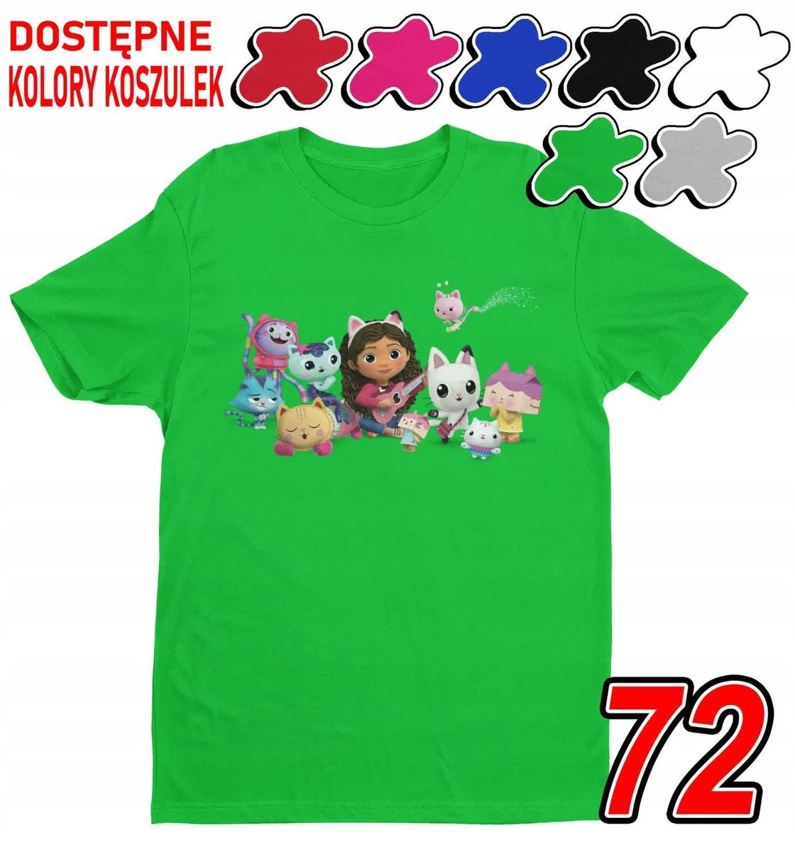 Dziecięca Koszulka Z Nadrukiem Duży Wybór Koci Domek Gabi -M 134-140