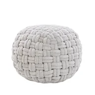 Taborety i hokery - Beliani Puf 45 x 35 cm jasnoszary HOPA - miniaturka - grafika 1