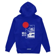 Odzież do sportów motorowych - Bluza z kapturem Mazda MX-5 niebieska-3XL - miniaturka - grafika 1