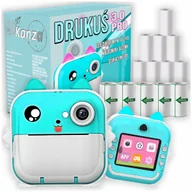 Aparaty natychmiastowe - Mini Drukarka Drukuś Aparat Fotograficzny Natychmiastowy Termiczna 13 Rolek - miniaturka - grafika 1