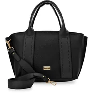 Torebki damskie - Torba Damska Monnari Premium Klasyczna Kuferek Shopper Tote Bag Czarna - miniaturka - grafika 1