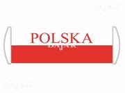 Gadżety dla kibiców - Baner rozkładany Polska 68 x 24 cm - miniaturka - grafika 1